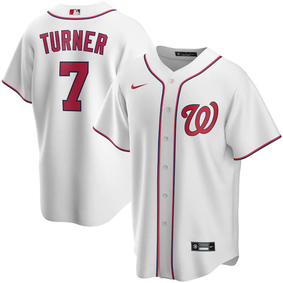 Cheap Youth Washington Nationals 7 Trea Turner Nike White Home Replica Player MLB Jerseys
